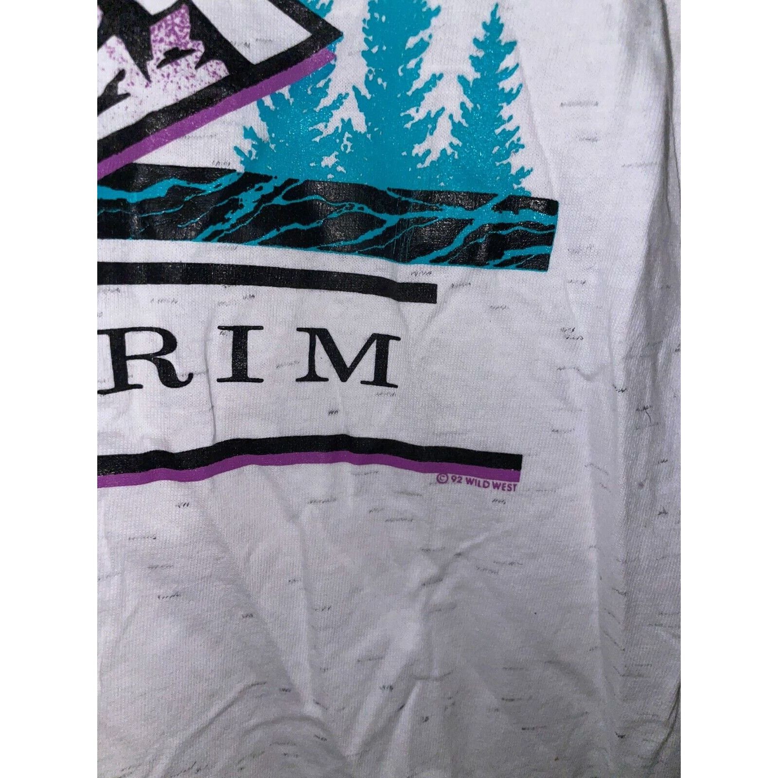 Vintage VTG Test Print Shirt Grand Canyon Yellowstone White OOAK Tee Size US L / EU 52-54 / 3 - 5 Thumbnail