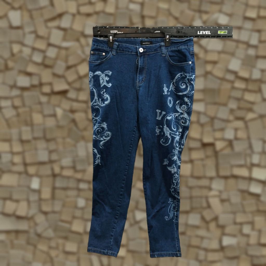 Vintage Ashley Stewart Jeans Skinny Plus Size 18 Womens Medium Blue Denim 5-Pocket Comfort Size 40" / US 18 - 1 Thumbnail