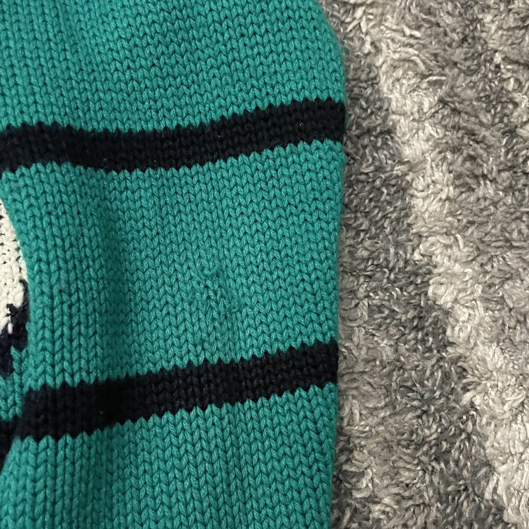 Vintage VINTAGE Pretense Womens Sweater Collared Striped Green Acrylic Size Medium Pullover Knits Winter Fall Women Size M / US 6-8 / IT 42-44 - 3 Thumbnail