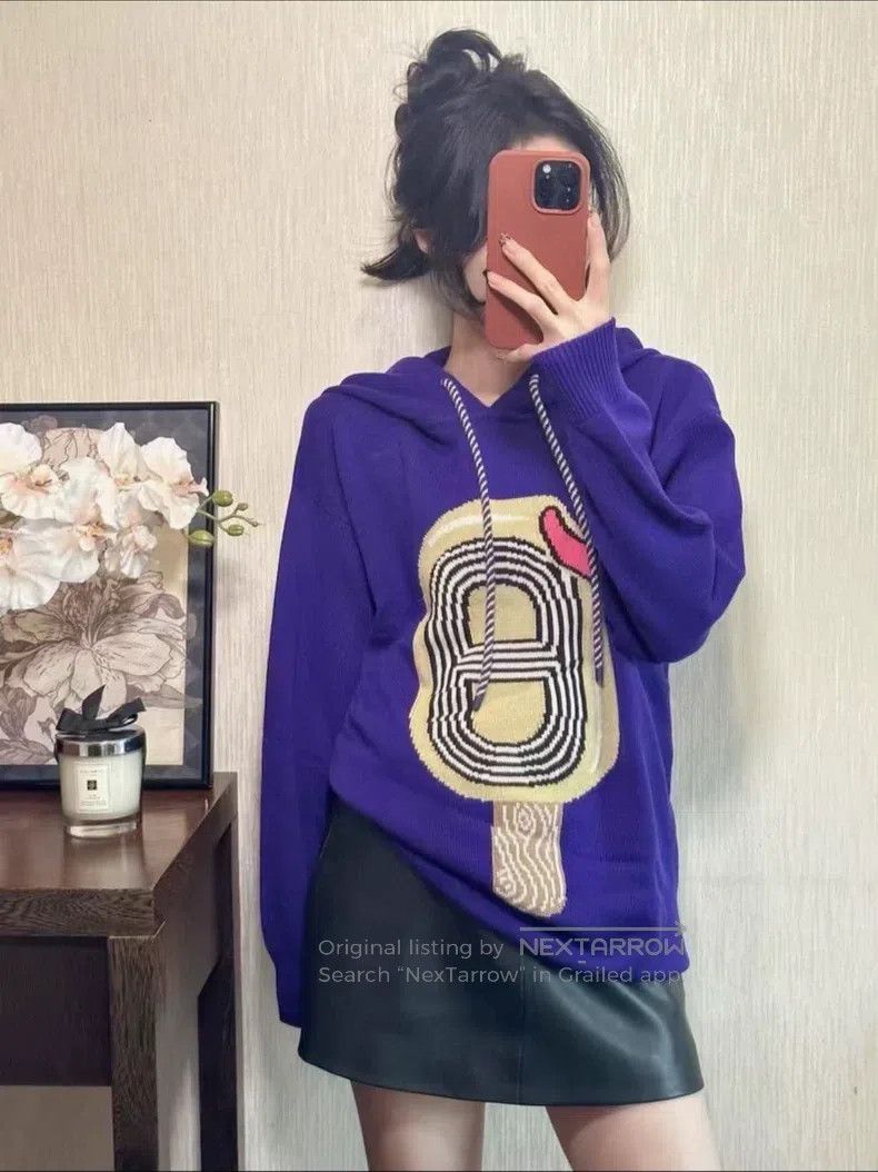 Hermes Hermes Pig nose ice cream cashmere hooded sweater Size XS / US 0-2 / IT 36-38 - 3 Thumbnail