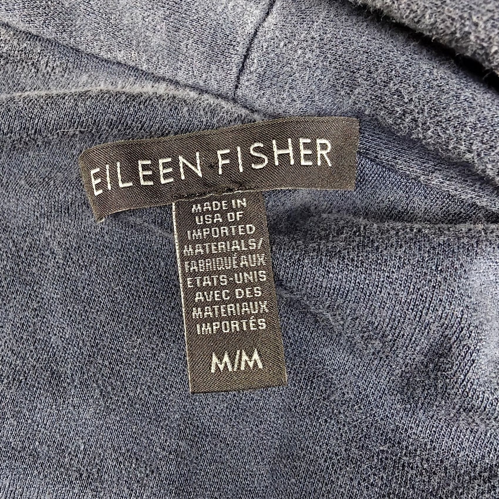 Eileen Fisher Eileen Fisher Cardigan Womens Medium Blue Tencel Lyocell Open Front Pockets Size M / US 6-8 / IT 42-44 - 6 Thumbnail