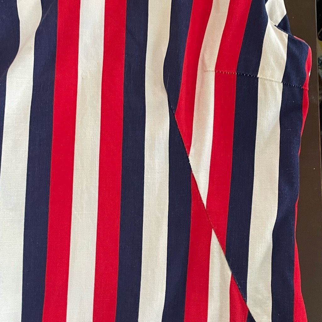 Vintage Vintage 60s Mod Stripe GoGo Mini Dress Red Blue S Size S / US 4 / IT 40 - 4 Thumbnail