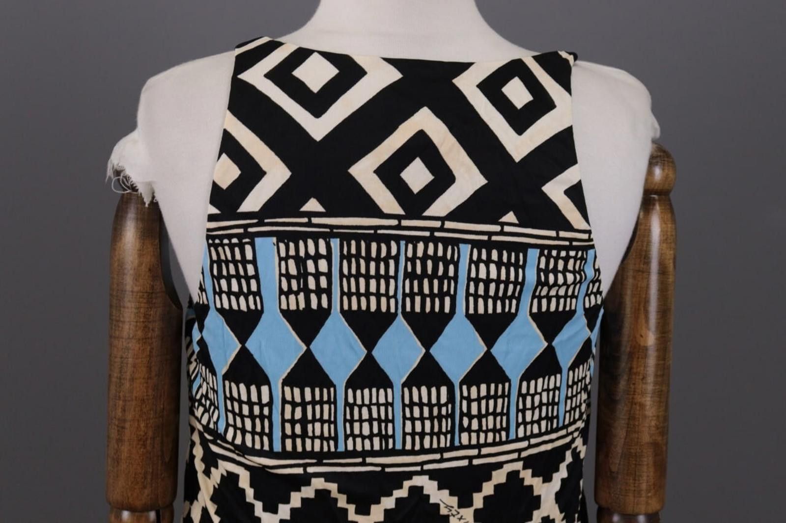 Designer Miss Sixty Collection Black Abstract Stretch Short Dress M Size M / US 6-8 / IT 42-44 - 12 Thumbnail