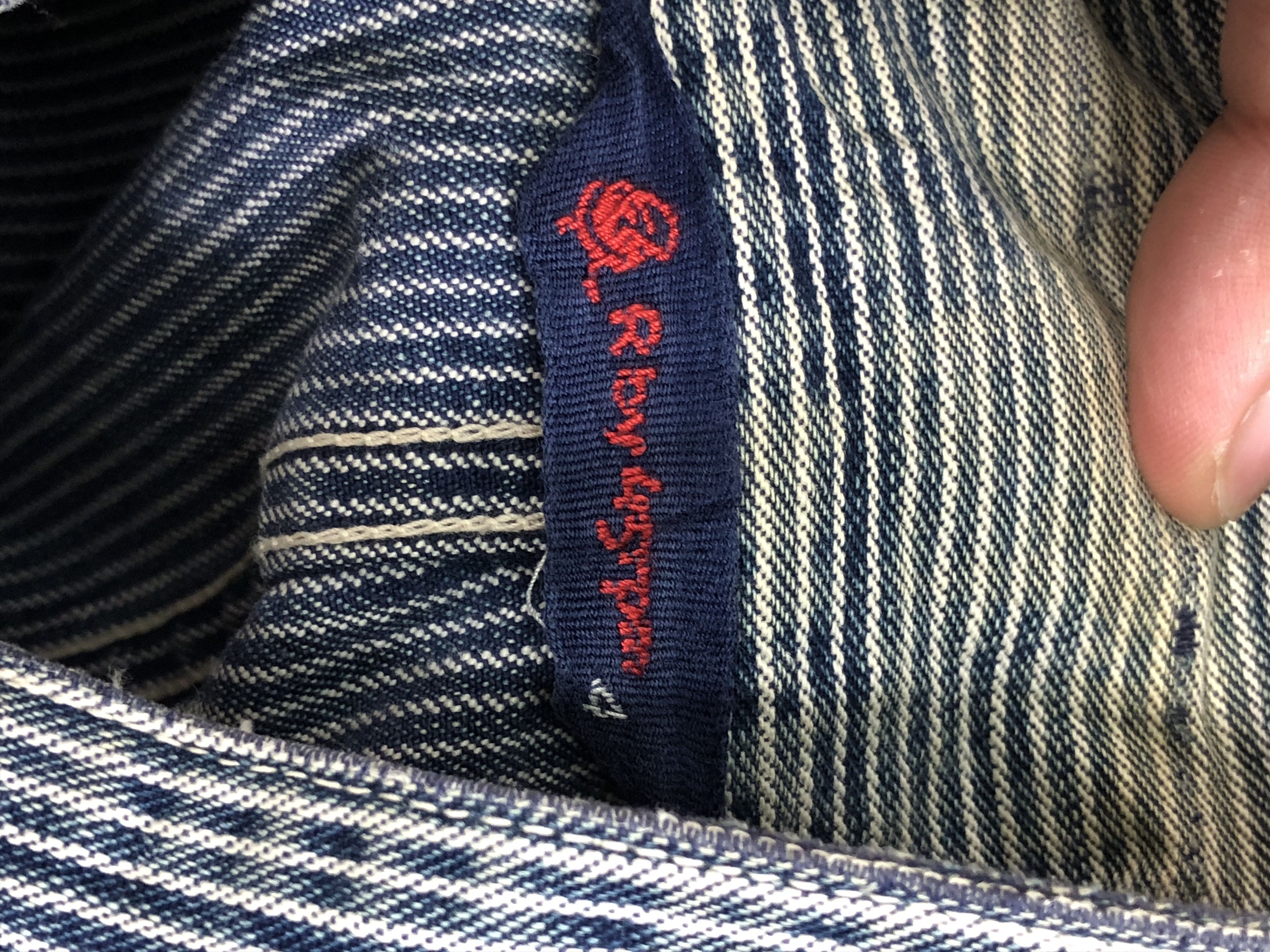 45rpm × Indigo × Vintage RARE🔥VINTAGE R BY 45RPM INDIGO HICKORY MANDARIN CHOREJACKET Size US L / EU 52-54 / 3 - 19 Thumbnail