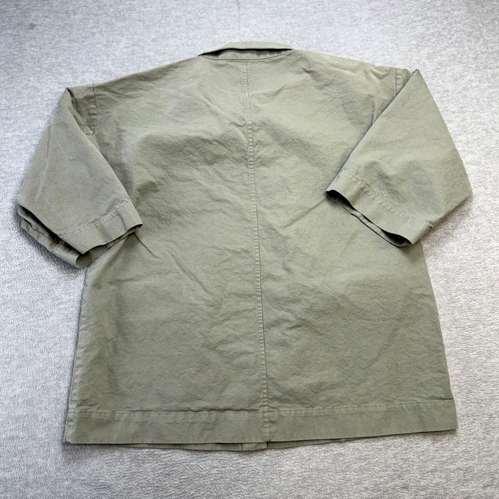 Eileen Fisher Eileen Fisher Jacket Womens Large Sage Green Utility Chore Shacket Cotton Hemp Size L / US 10 / IT 46 - 7 Thumbnail