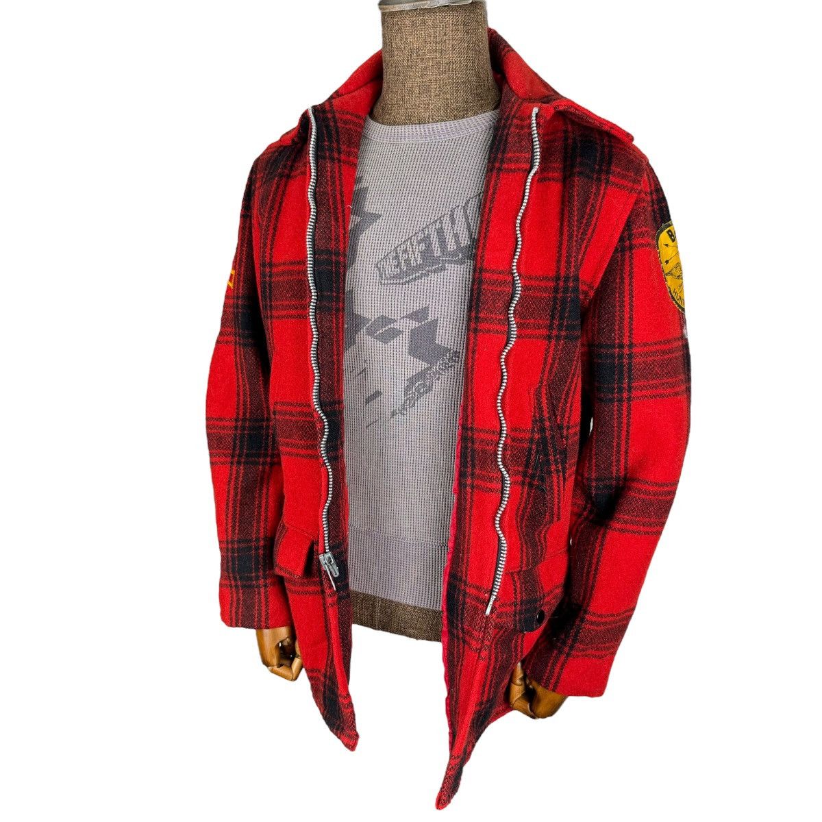 Hunter × Vintage ⚡️60s JC PENNY BUFFALO RED TARTAN HUNTING MACKINAW JACKET Size US M / EU 48-50 / 2 - 3 Thumbnail