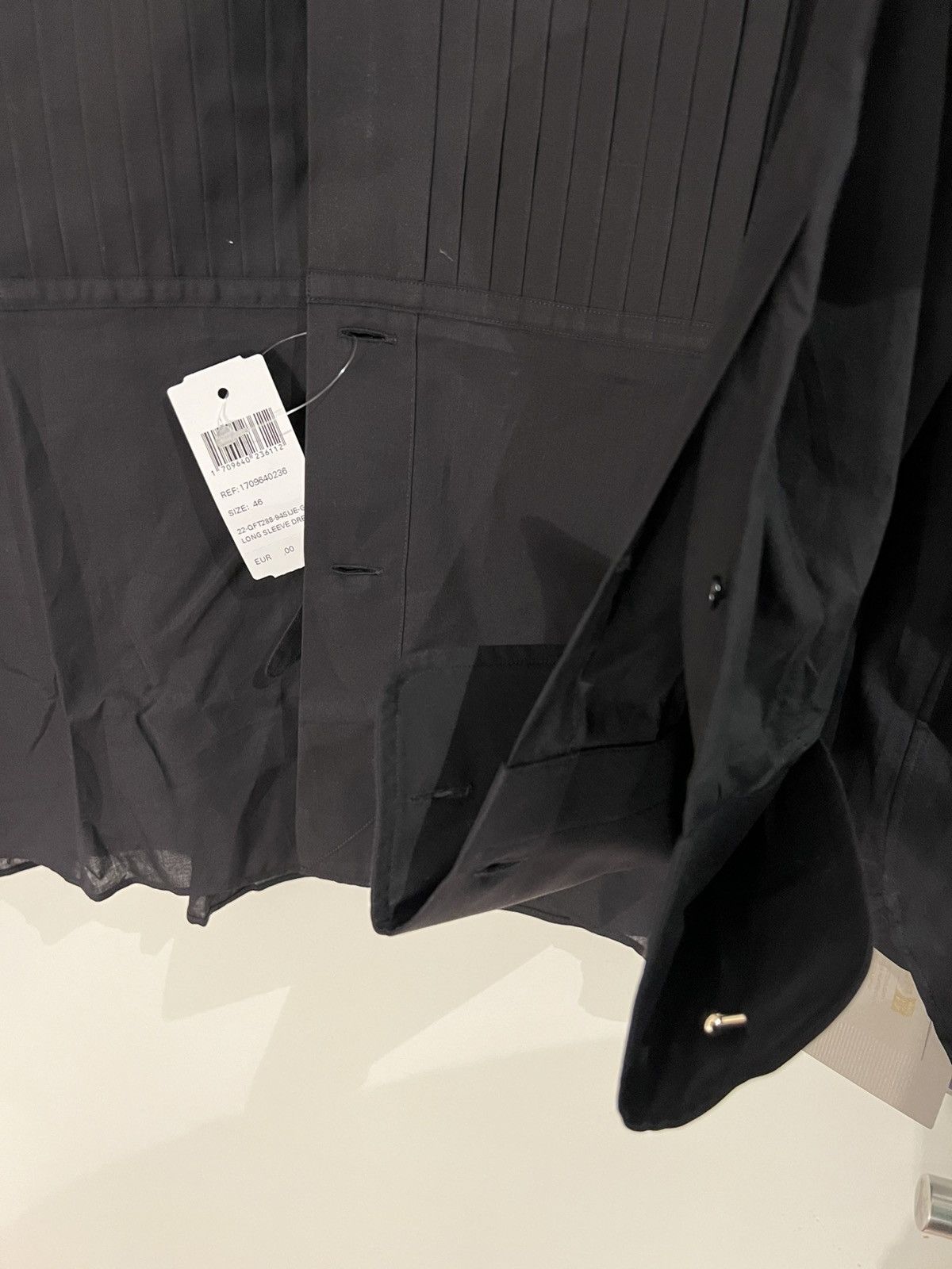 Tom Ford TOM FORD Black Dress tuxedo Shirt 18 46 Cotton Long Sleeves Size US XXL / EU 58 / 5 - 7 Thumbnail