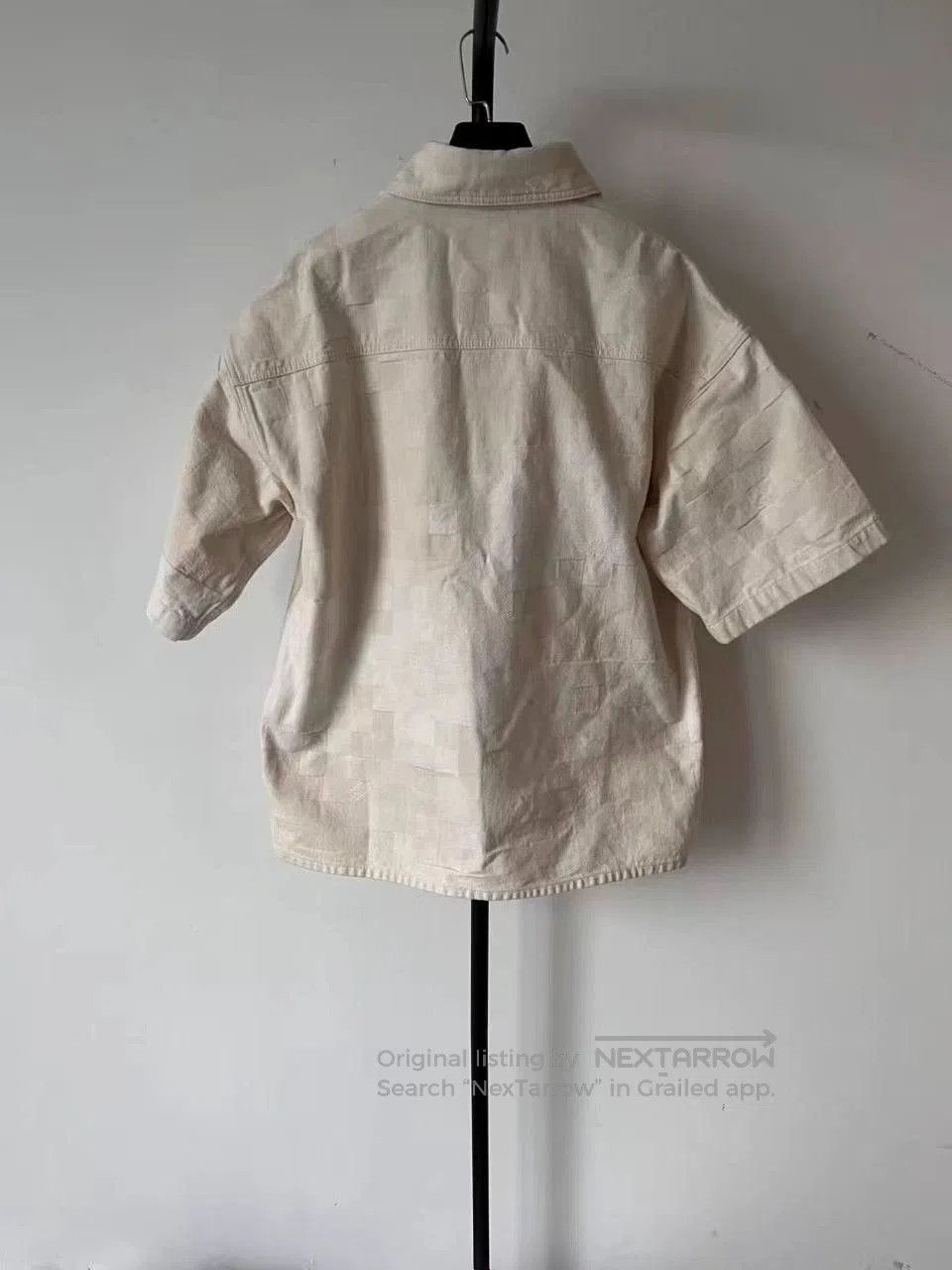 Louis Vuitton Louis Vuitton Check Embroidered Short Sleeve Shirt. Size US M / EU 48-50 / 2 - 2 Thumbnail