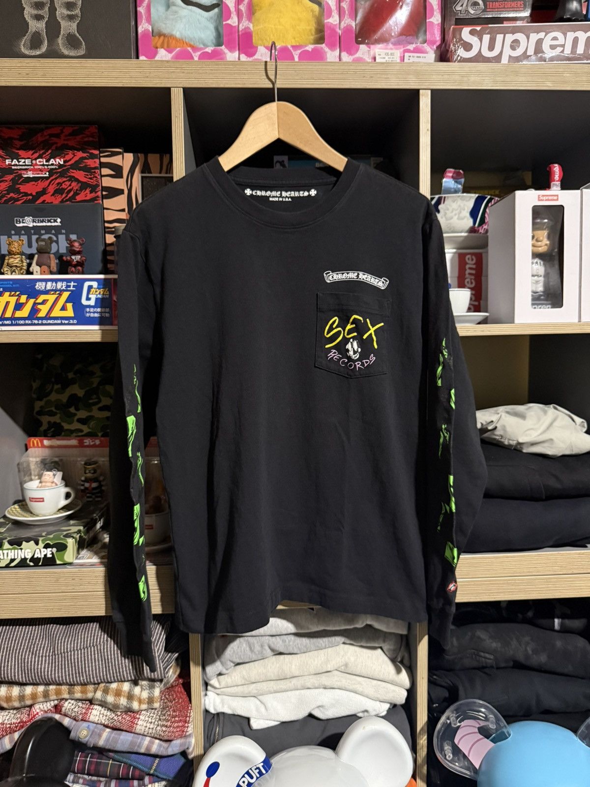 Chrome Hearts Black Sex Records/Stay Fast Matty Boy LS Shirt