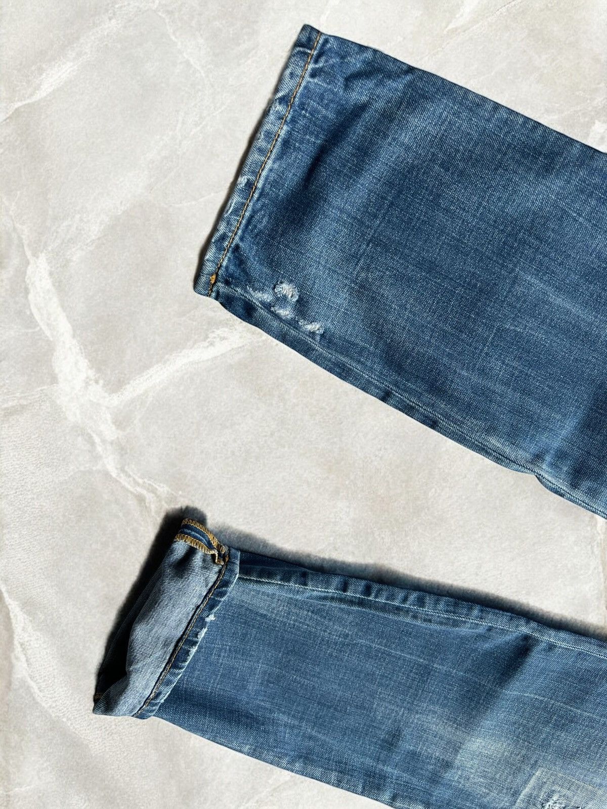 Dsquared2 × Vintage Dsquared2 Tidy Biker Big Logo Embroidered Denim pants jean Size US 34 / EU 50 - 12 Thumbnail