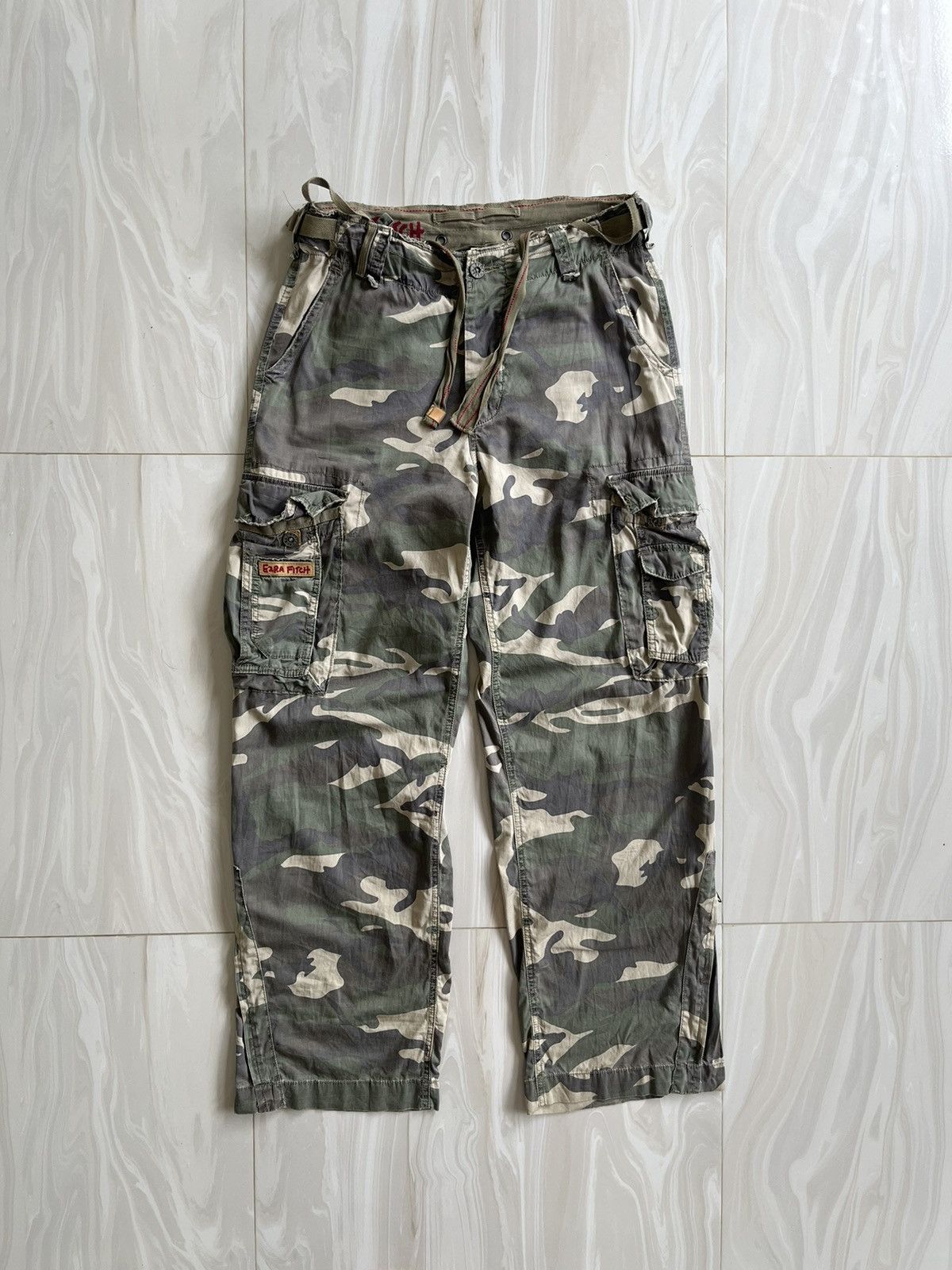 Abercrombie & Fitch × Vintage Ezra Fitch camo baggy cargo pants