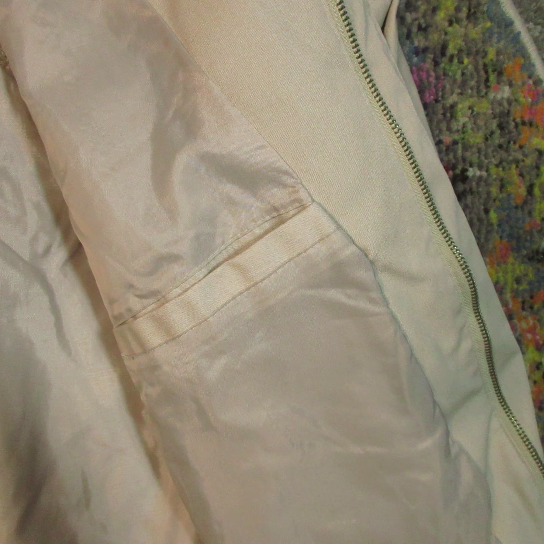 Vintage VINTAGE Munsingerwear Harrison Bomber Jacket Mens XL Oversized Beige Lightweight Lined Size US XL / EU 56 / 4 - 5 Thumbnail