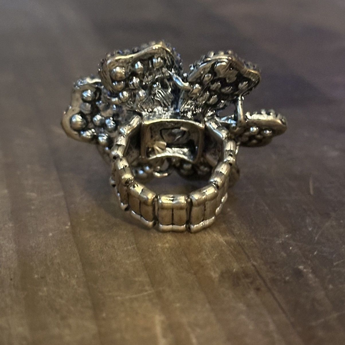 Other Large rhinestone flower stretch ring Size ONE SIZE - 6 Thumbnail