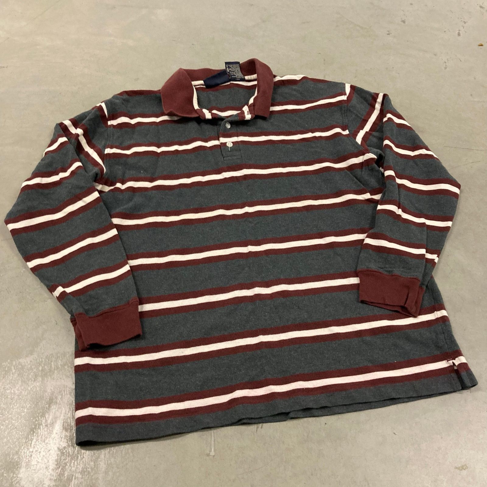 Vintage Y2K striped rugby polo T-Shirt Size US L / EU 52-54 / 3 - 1 Thumbnail