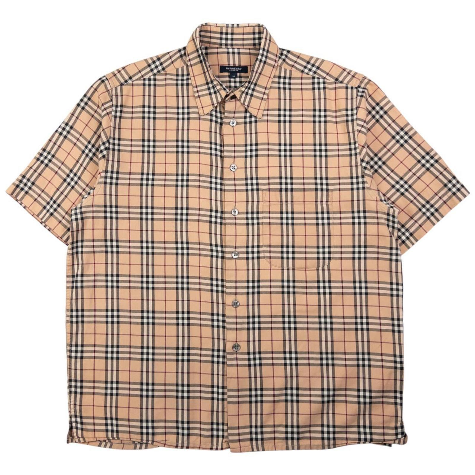 Burberry Vintage Burberry Nova Check Short Sleeve Button Up Size M Size US M / EU 48-50 / 2 - 1 Thumbnail