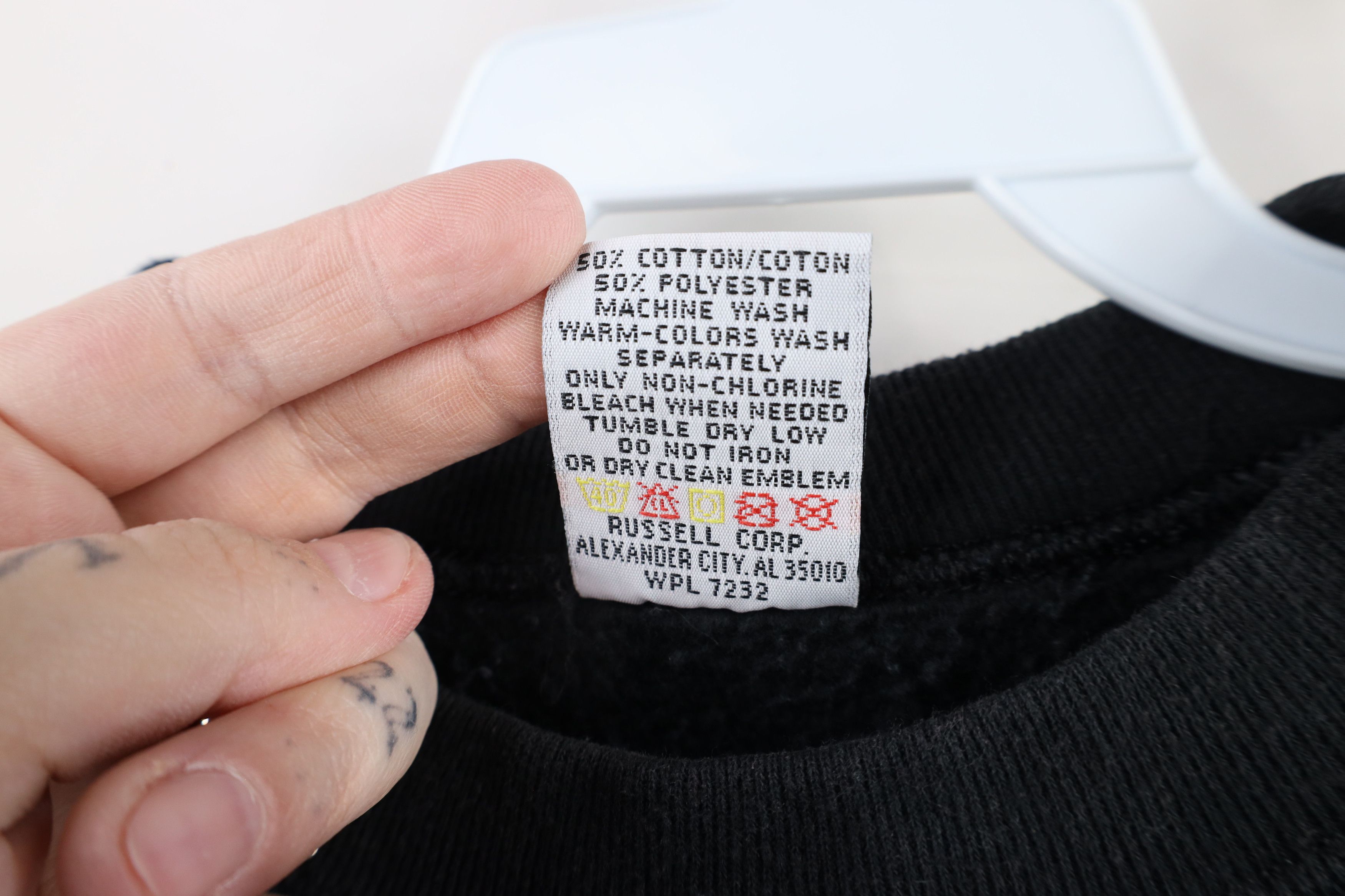 Vintage Vintage 90s Streetwear Blank Crewneck Sweatshirt Black USA Size M / US 6-8 / IT 42-44 - 5 Thumbnail