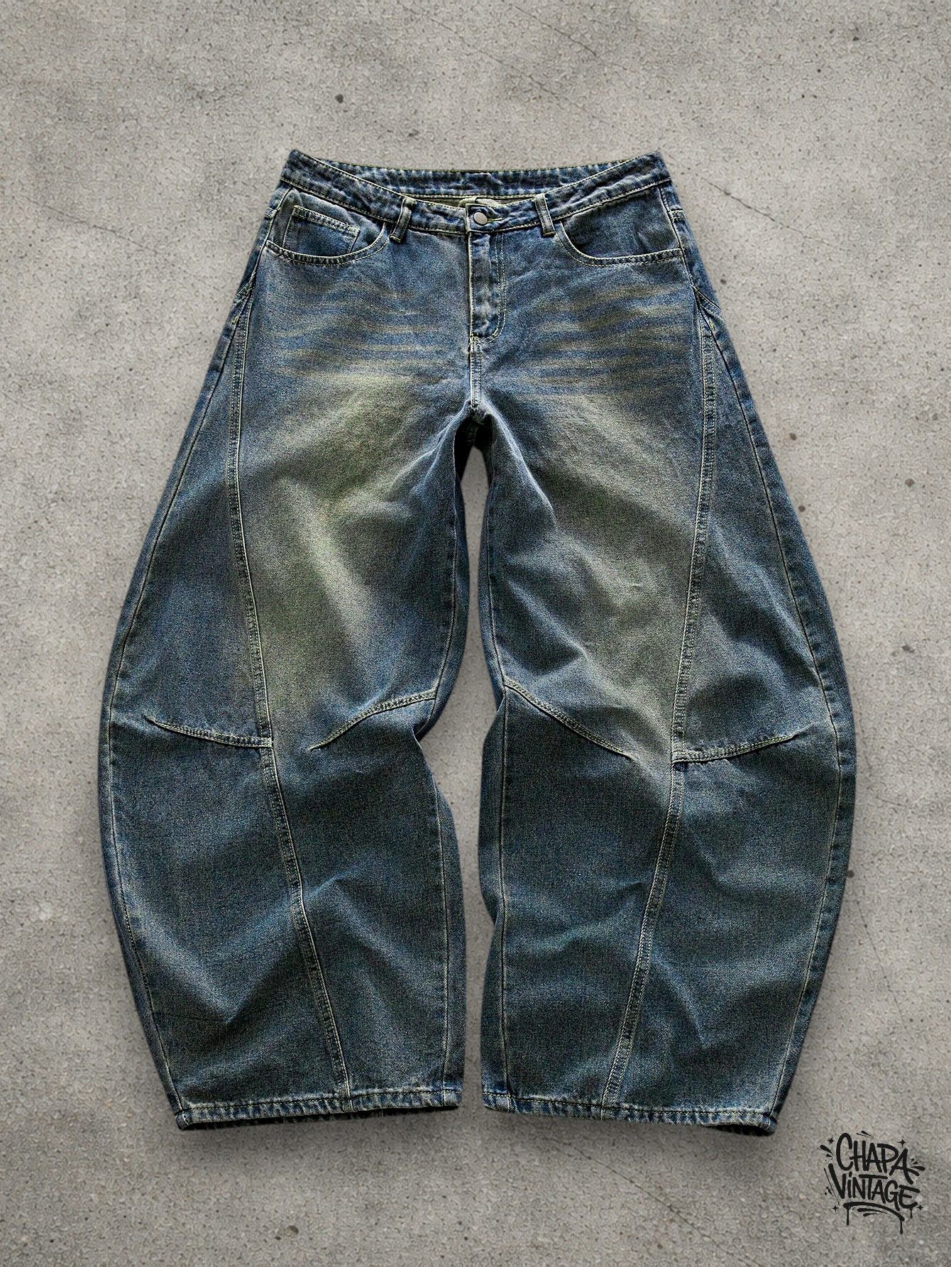 Vintage Baggy washed jeans Size US 32 / EU 48 - 1 Thumbnail