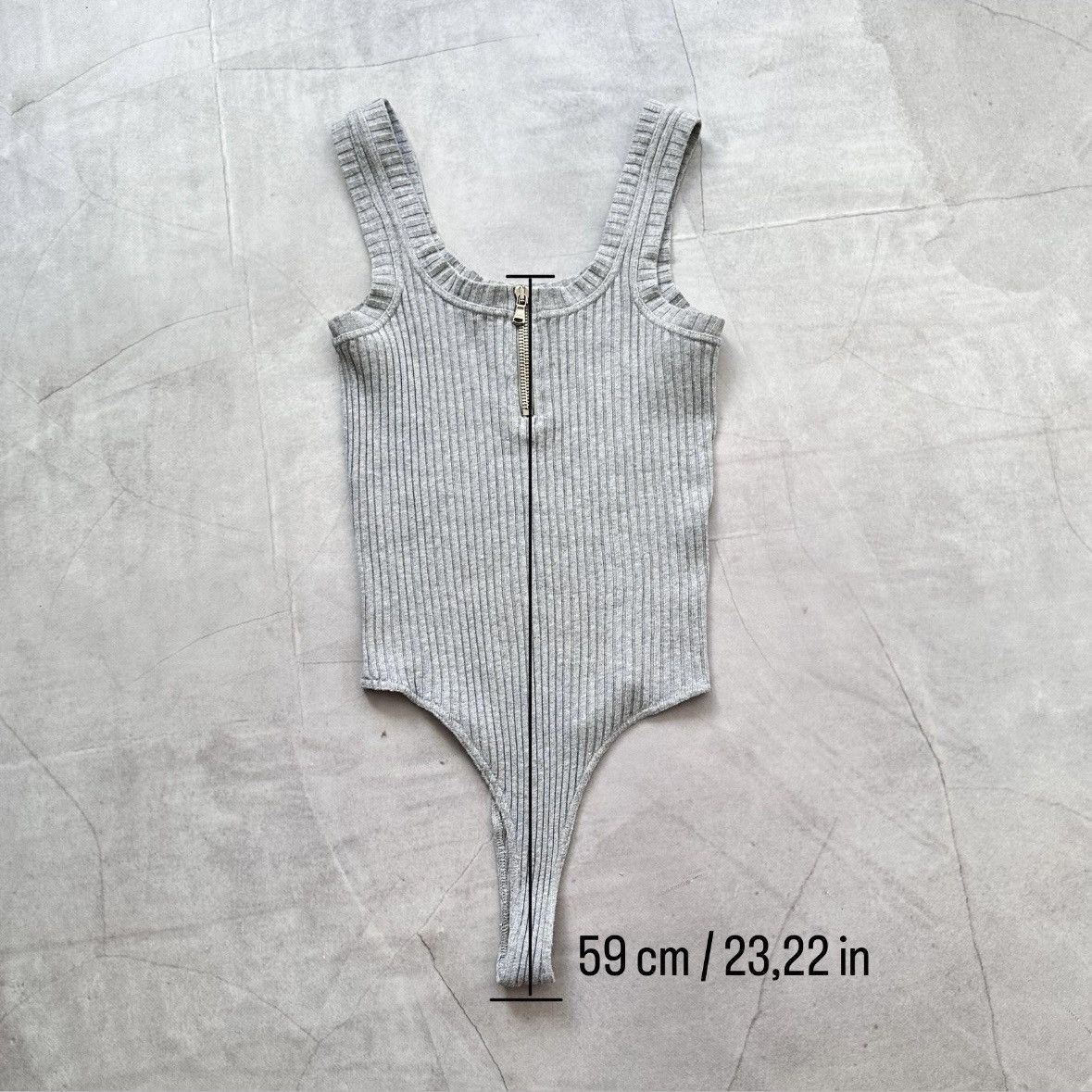 Transit Vintage Transit Par Such Ribbed Bodysuit Zip Tank Top Size M / US 6-8 / IT 42-44 - 12 Thumbnail