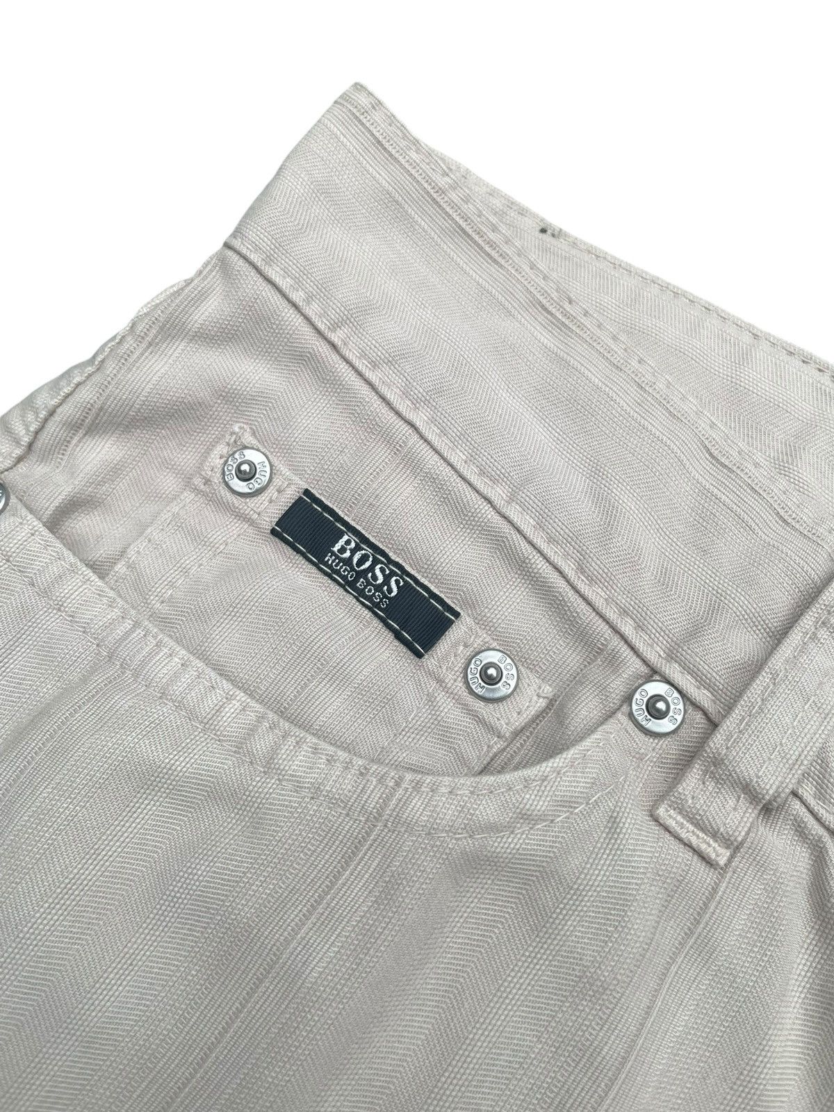 Designer Vintage Hugo Boss Herringbone Twill Size US 33 - 4 Thumbnail