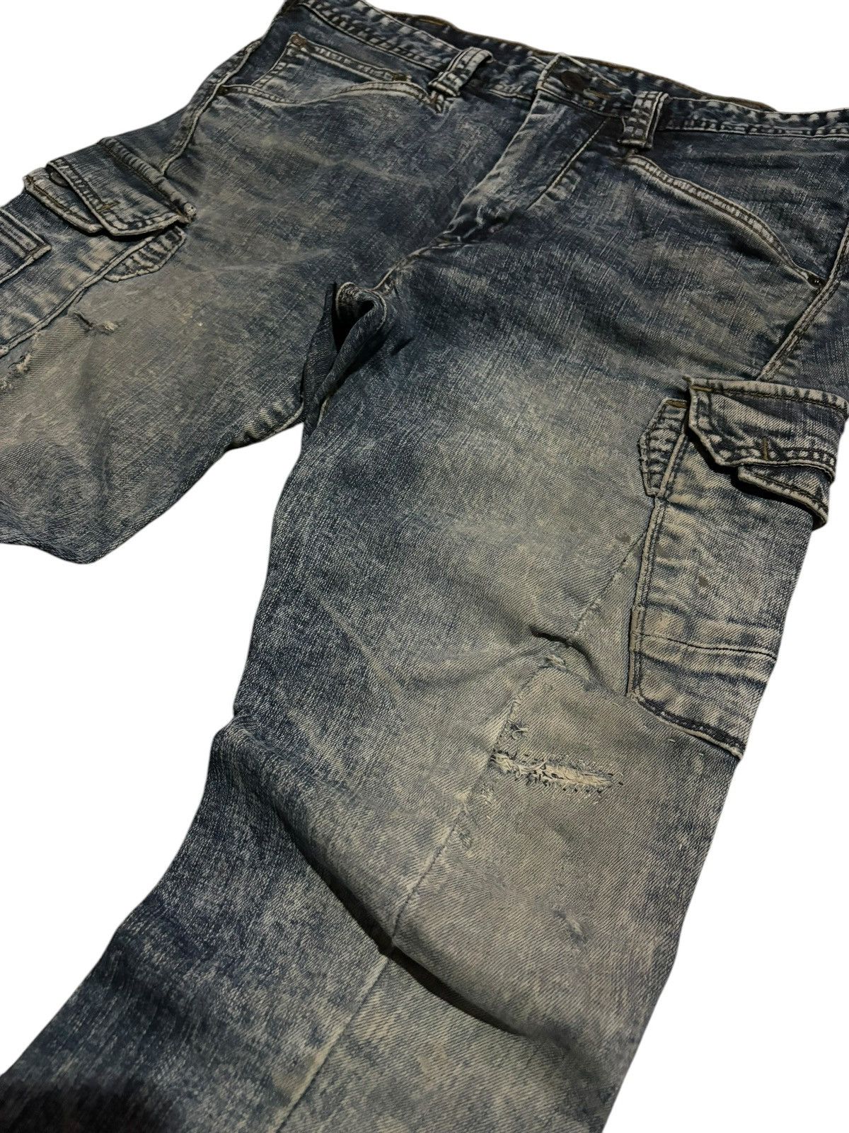 Japanese Brand Evenriver Faded Acid Washed Distressed Jeans Denim Size US 31 - 4 Thumbnail