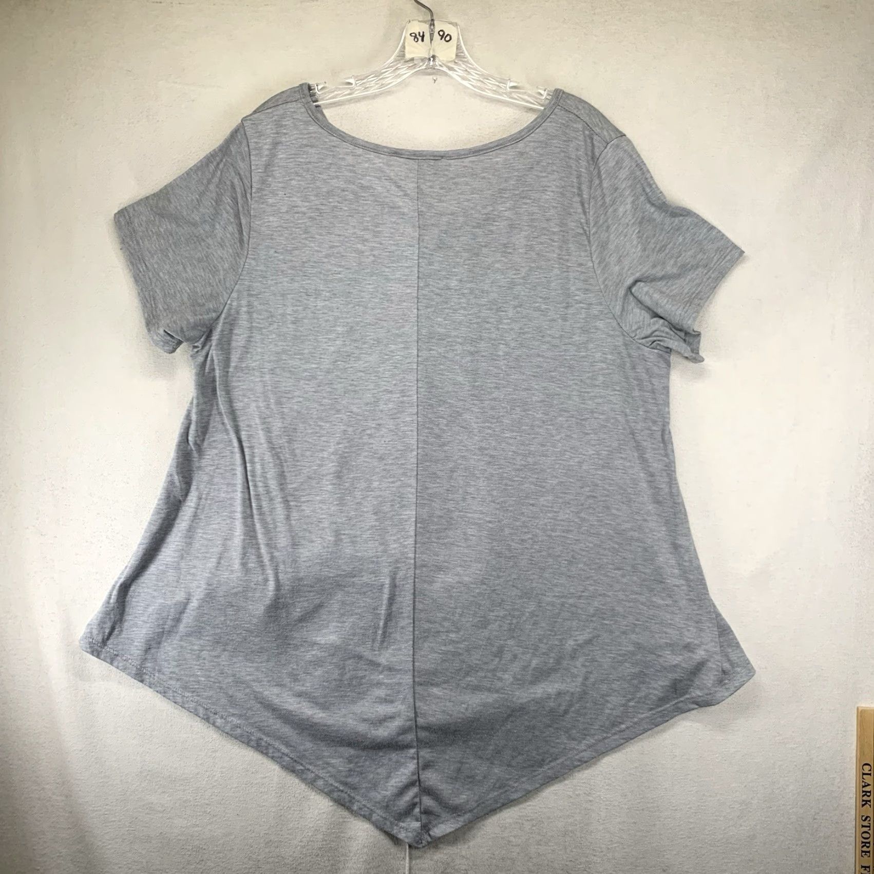 Vintage Misia Tunic Shirt 1X Plus Gray Paris Eiffel Tower Rhinestone Geometric 90s Holiday Travel V-Neck Cap Sleeve Pullover Relaxed Size XL / US 12-14 / IT 48-50 - 3 Thumbnail