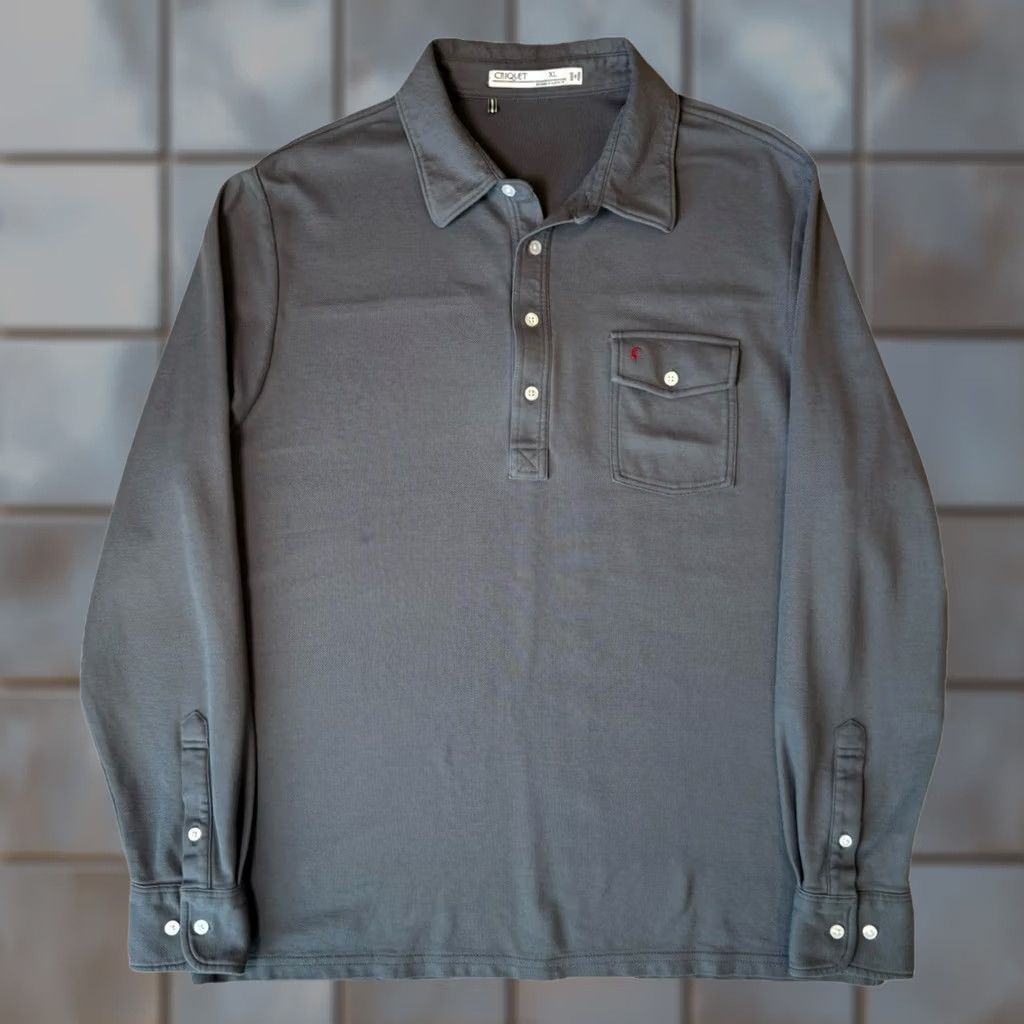 Vintage Criquet Shirt XL Gray Long Sleeve Pima Cotton Button-Up Casual Workwear Mens Vintage Not N/A Size US XL / EU 56 / 4 - 1 Thumbnail