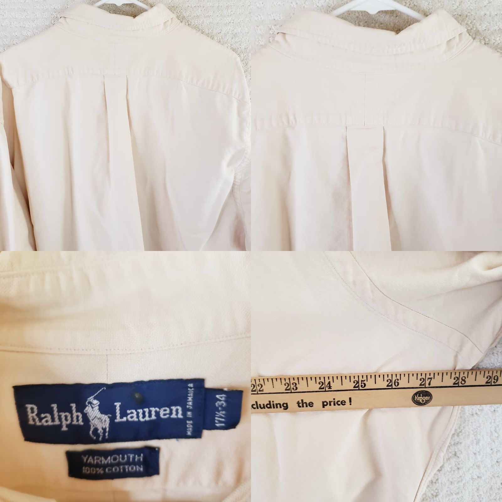 Polo Ralph Lauren Ralph Lauren Shirt Mens 17.5x34 Button-Down Long Sleeve Yellow Cotton Blend Lightweight Embroidered Logo Classic Preppy Size US XXL / EU 58 / 5 - 8 Thumbnail