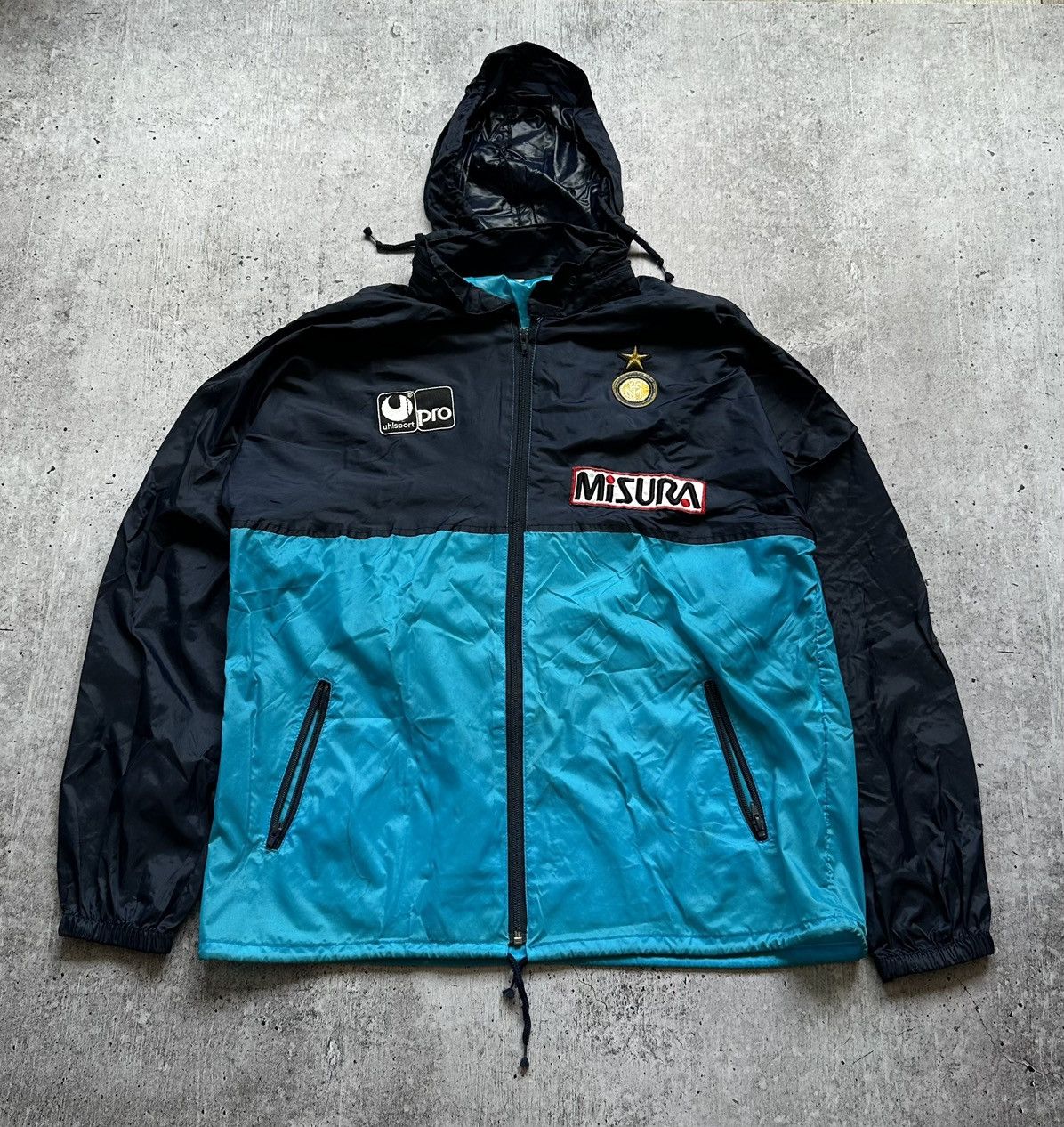 Vintage 1990 Uhlsport Inter Milan Training Light Jacket Size US L / EU 52-54 / 3 - 1 Thumbnail