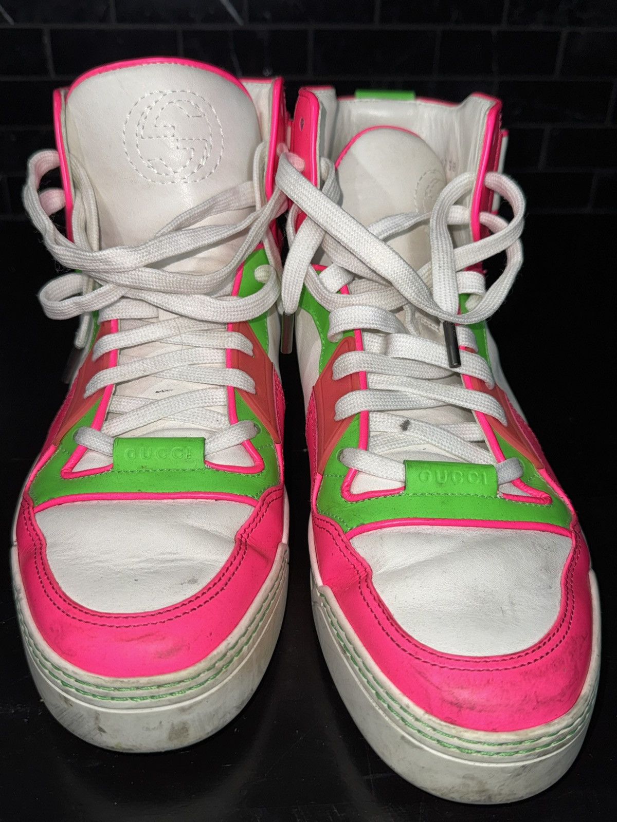 Gucci Gucci Leather high top sneakers Size US 8.5 / EU 41-42 - 3 Thumbnail