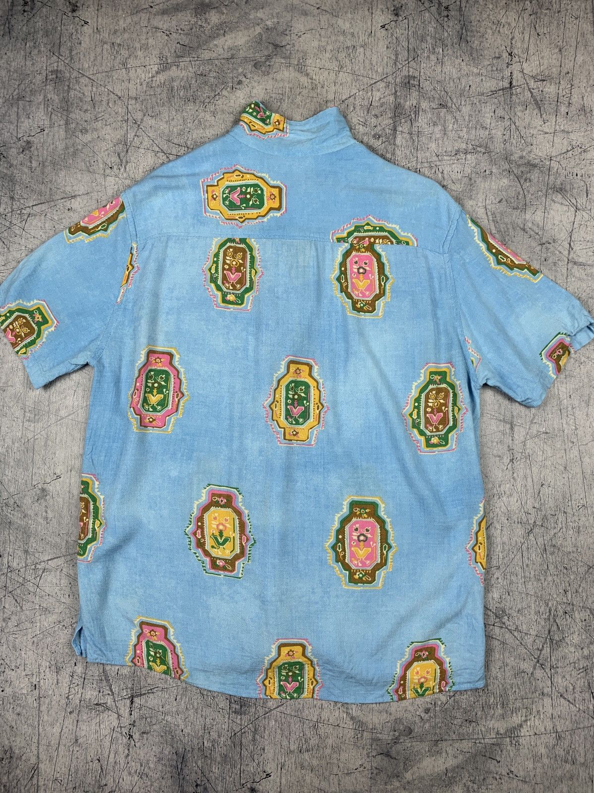 Zara Zara Crazy Hawaiian Shirt Short Sleeve Y2K Multicolor Art Size US M / EU 48-50 / 2 - 6 Thumbnail