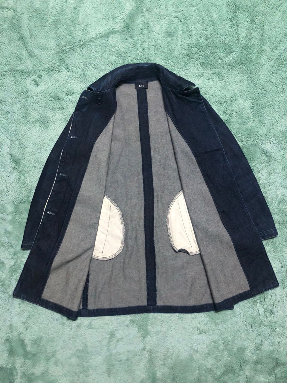 ATSURO TAYAMA × Denim & Co. × Japanese Brand VINTAGE A/T ATSURO TAYAMA DENIM COAT JACKET DISTRESSED FADED Size M / US 6-8 / IT 42-44 - 3 Thumbnail