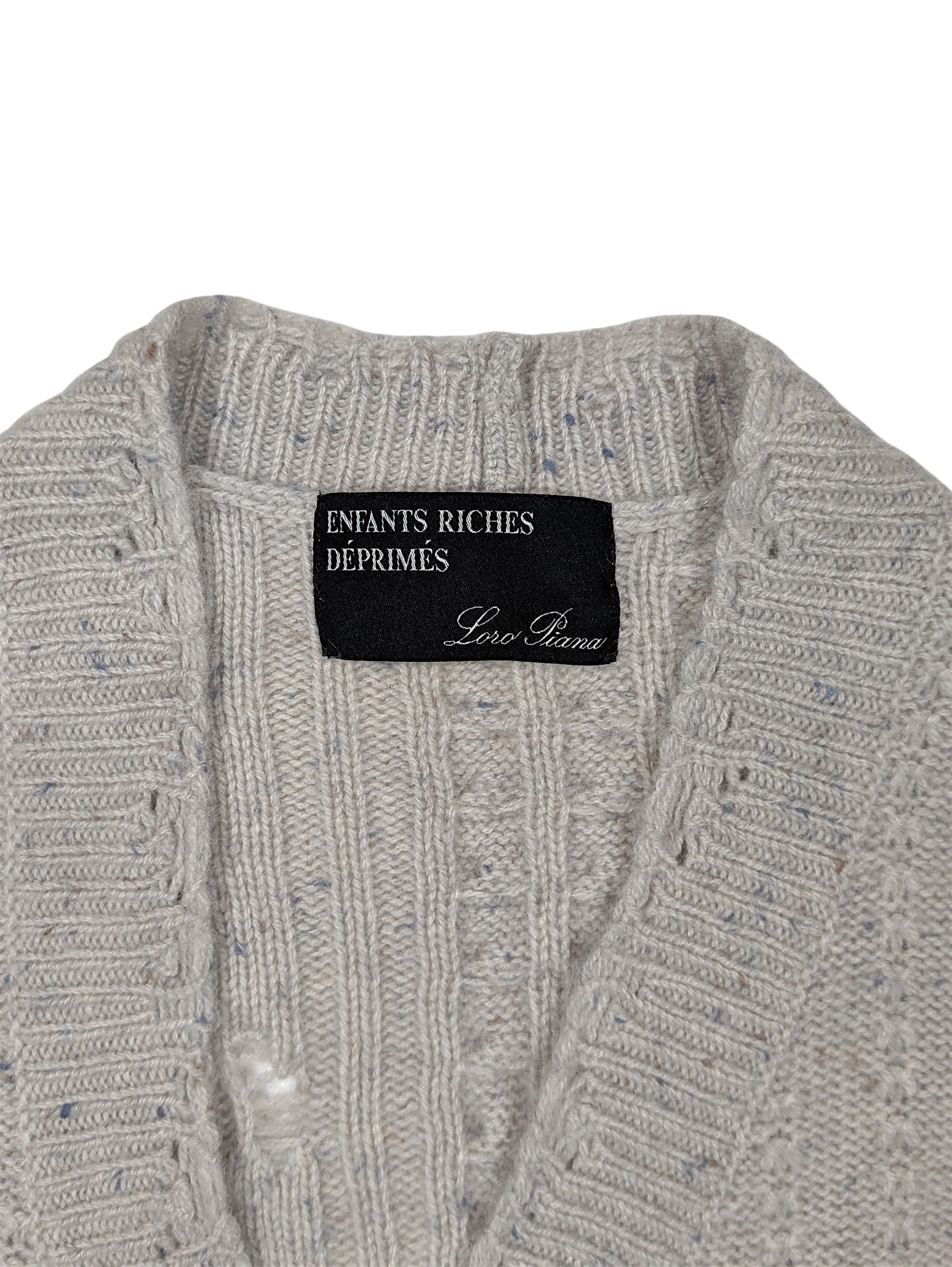 Enfants Riches Deprimes St. Vincent Loro Piana Asymmetrical Cashmere Cardigan Size US L / EU 52-54 / 3 - 4 Thumbnail