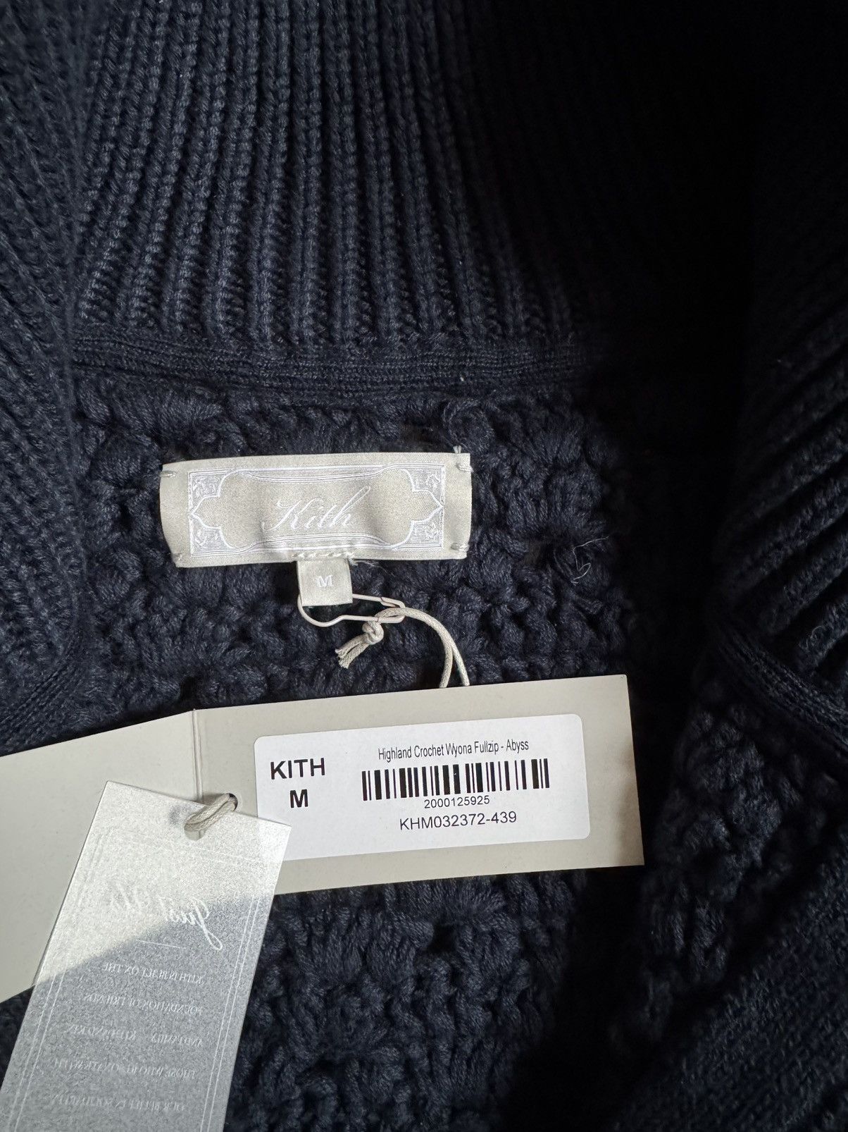 Kith KITH Highland Crochet Knit Wyona Full Zip - Abyss Size US M / EU 48-50 / 2 - 5 Thumbnail