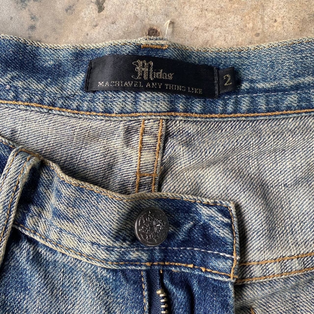 Japanese Brand FLARE Midas Japan "Gimmick" Distressed Grunge Cyber Punk Size US 29 - 9 Thumbnail