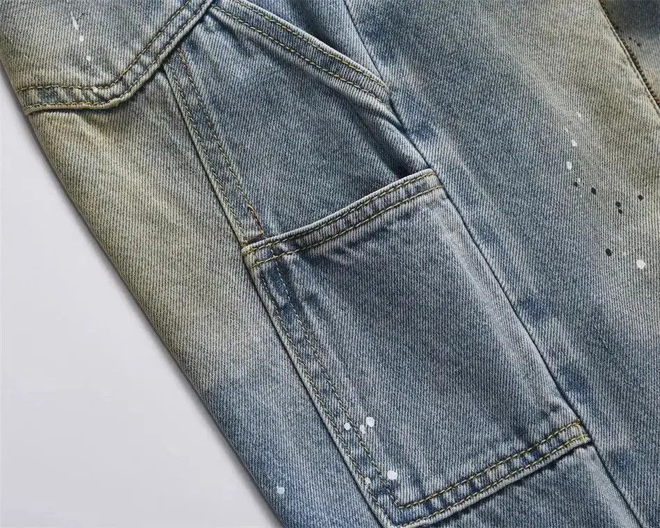 Japanese Brand Jeans Pant Harajuku Straight Ink Painted Baggy Denim Size US 32 / EU 48 - 5 Thumbnail