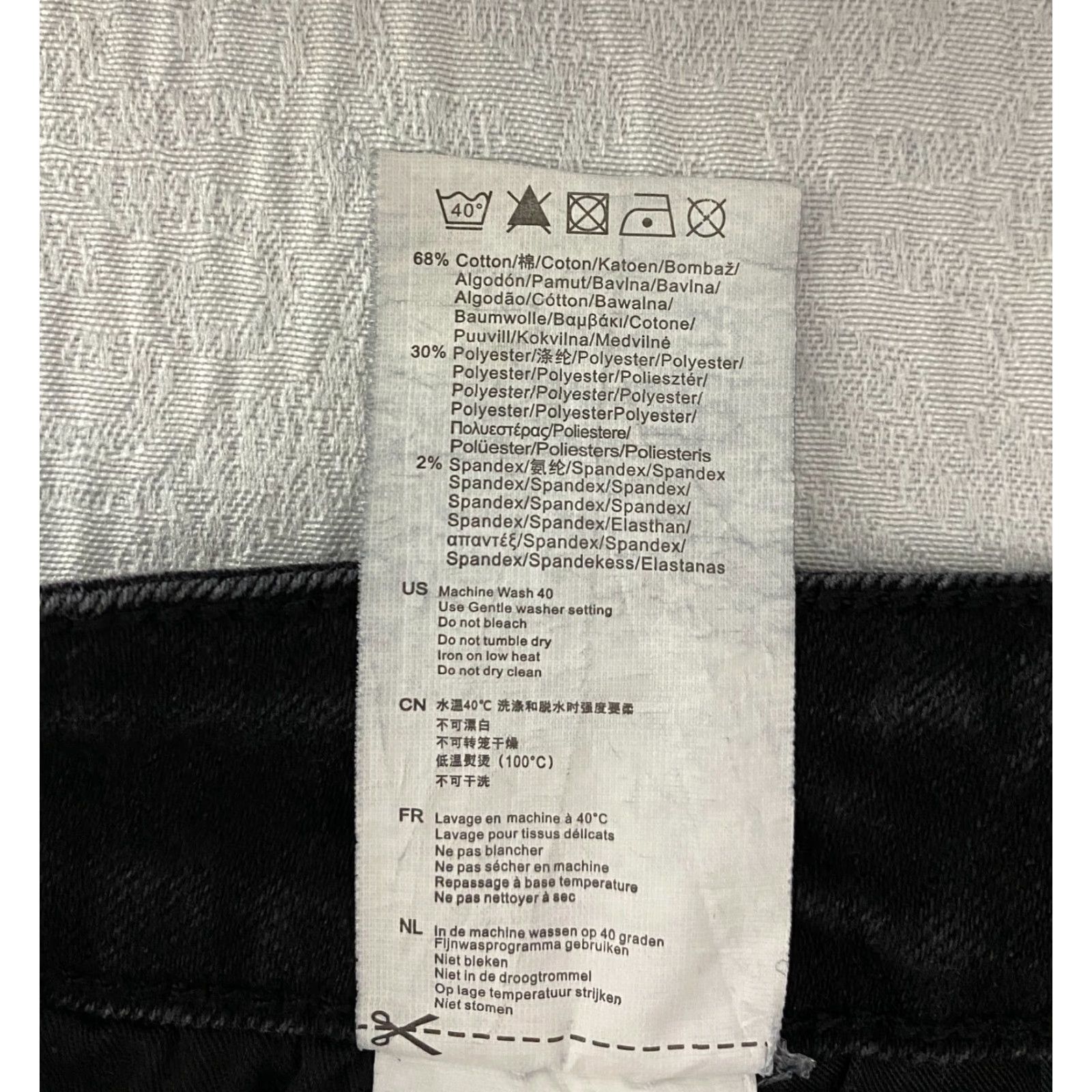 Denime ZLZ Denim Jeans Men's Slim 30×31 Black Distressed Ripped 5-Pocket Denim Jeans Men's Size 30 Regular Black ZLZ Denim Biker Style Jeans Size US 30 / EU 46 - 6 Thumbnail