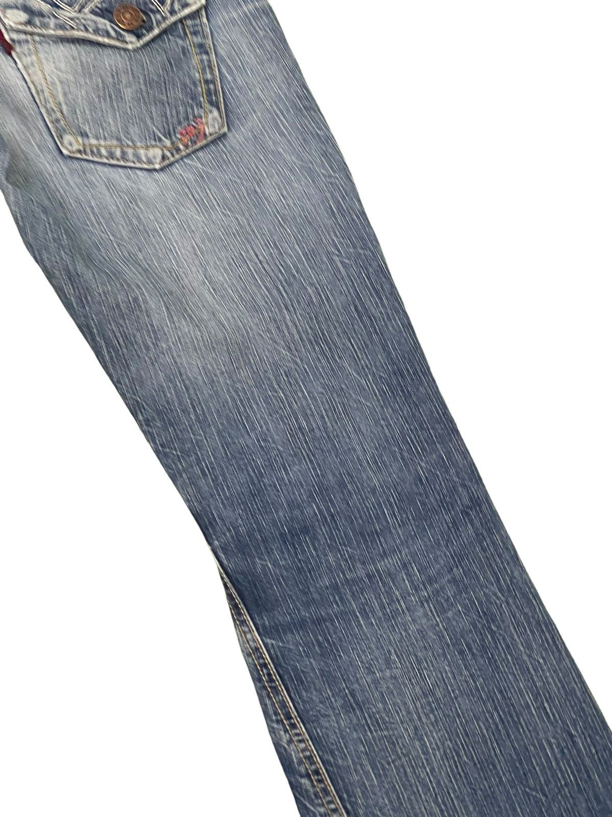 Japanese Brand Flare Jeans Edwin Faded Distres Low Rise Boot Cut 8🟦7 Size US 30 / EU 46 - 17 Thumbnail