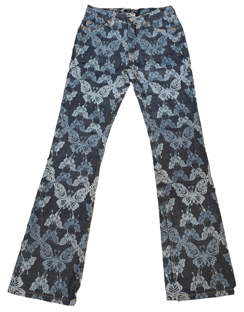 image of Beauty Beast x Hysteric Glamour Ozone Community Printed Flare Denim in Blue, Women's (Size 26)