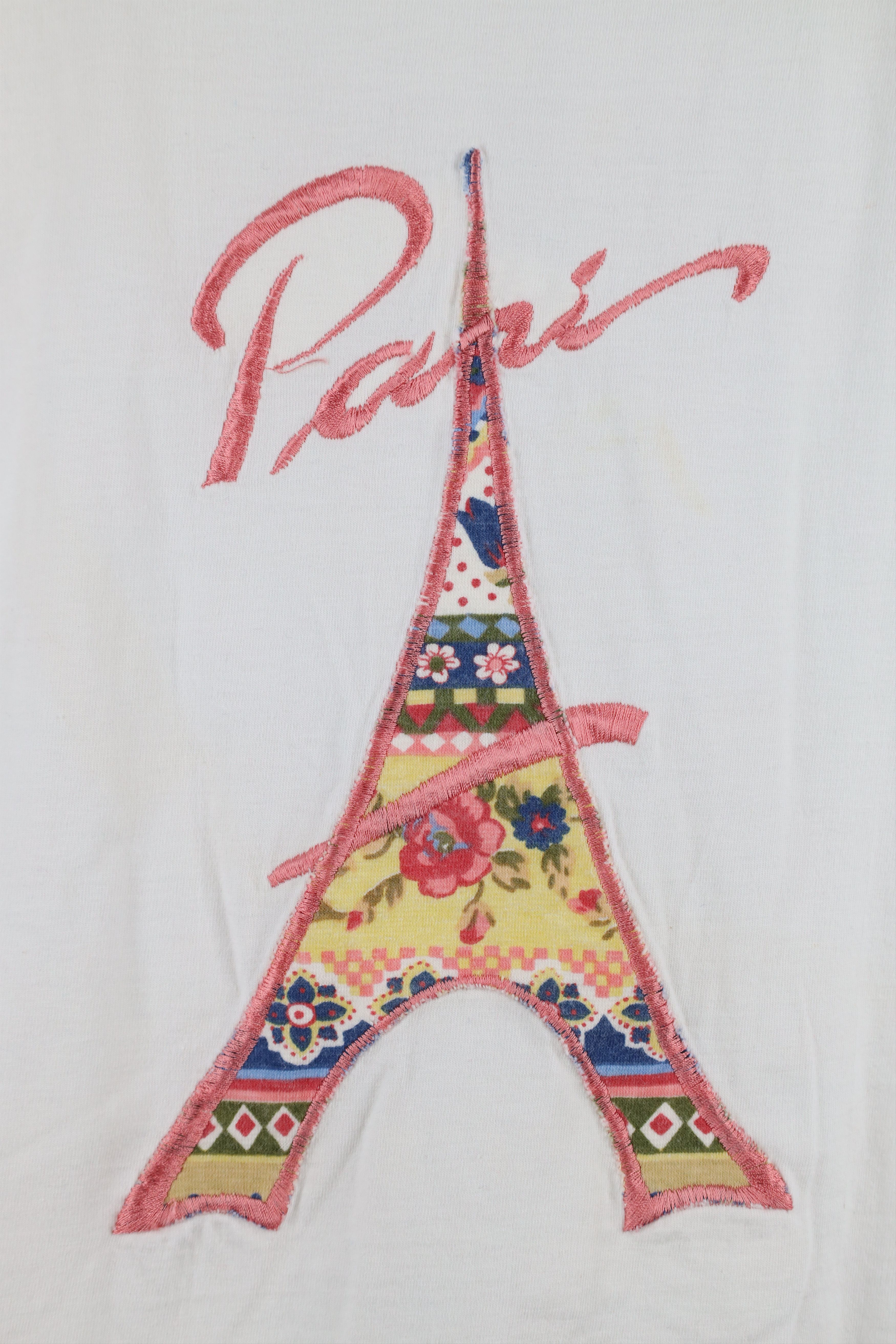 Vintage Vintage 90s Streetwear Paris Eiffel Tower Flower T-Shirt Size S / US 4 / IT 40 - 4 Thumbnail