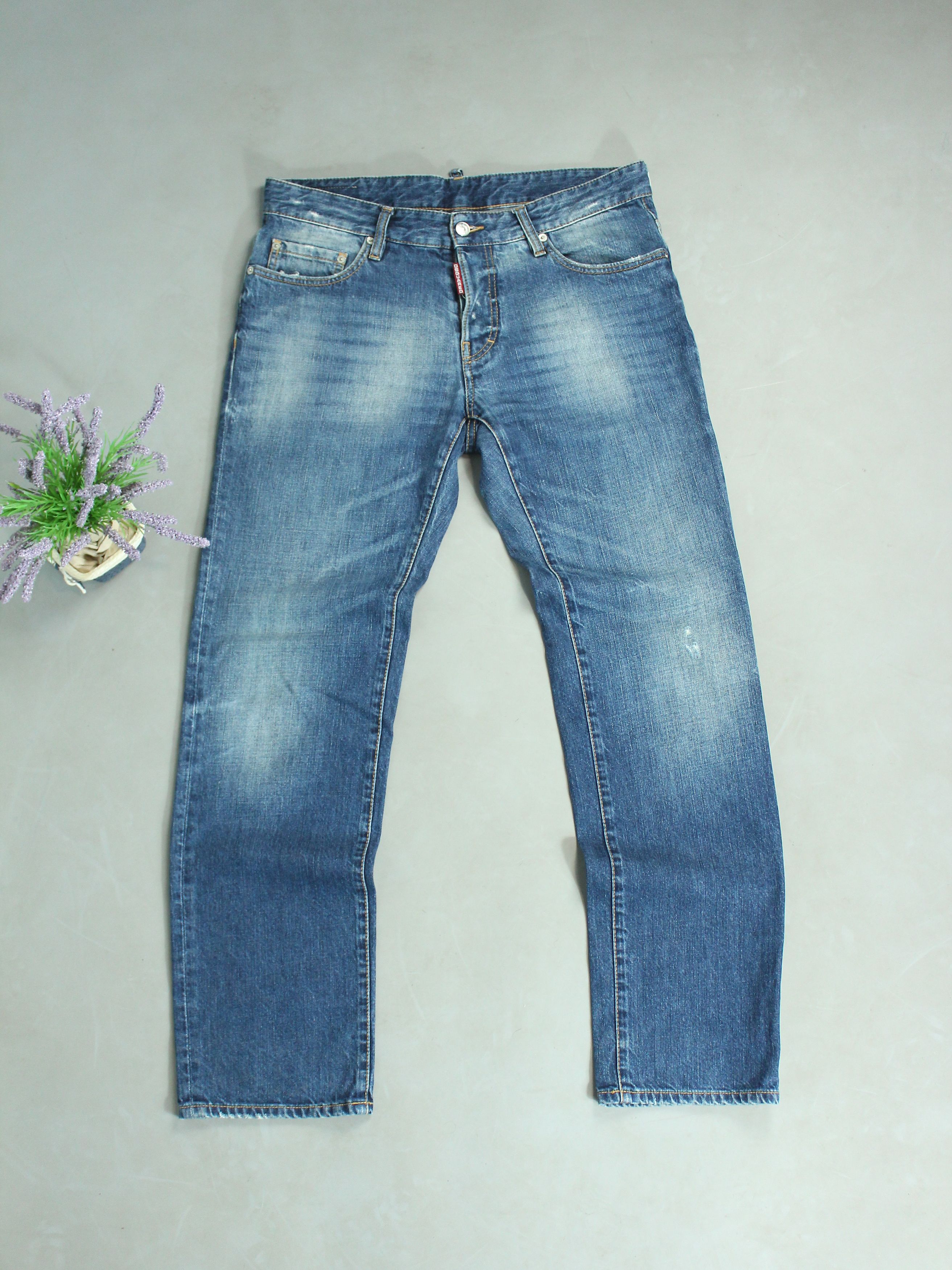 Dsquared2 DSQUARED2 VINTAGE DENIM DISTRESSED JEANS MENS 48 32 STRAIGHT Size US 32 / EU 48 - 2 Thumbnail