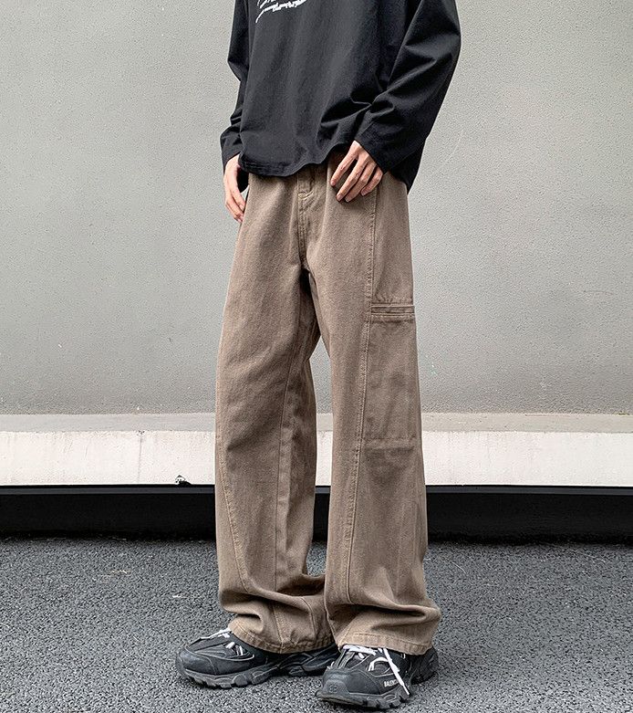Japanese Brand Japanese retro workwear casual men's loose straight jeans Size US 32 / EU 48 - 2 Thumbnail
