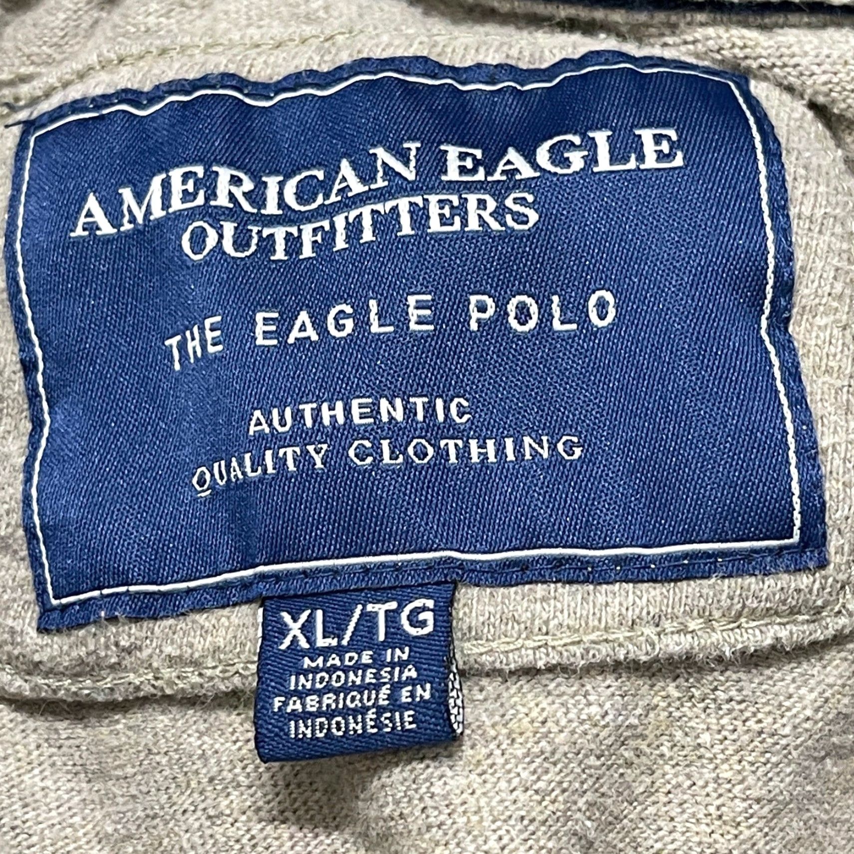 American Eagle Outfitters VINTAGE Y2K American Eagle Polo Shirt Striped Brown White 100% Cotton Men XL Long Sleeve Shirt Size US XL / EU 56 / 4 - 6 Thumbnail