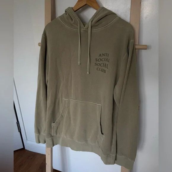 Anti Social Social Club Ghosted Sandstone Tonal Hoodie Size S / US 4 / IT 40 - 1 Thumbnail