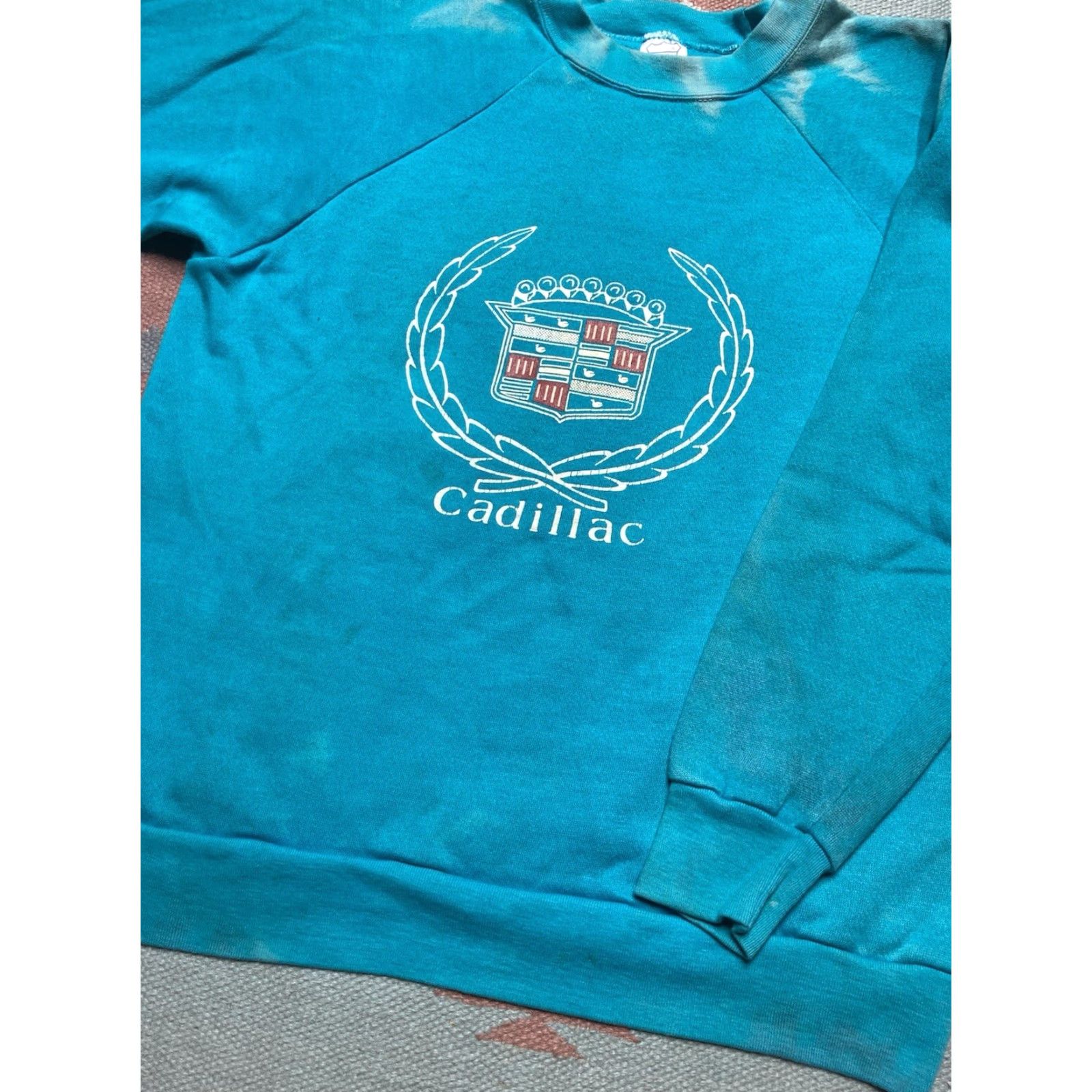 Doublet VINTAGE 80s crewneck sweatshirt Cadillac teal blue faded car double sided large Sweatshirt Men L Blue 80s Cadillac Vintage Crewneck pullover Size US L / EU 52-54 / 3 - 2 Thumbnail