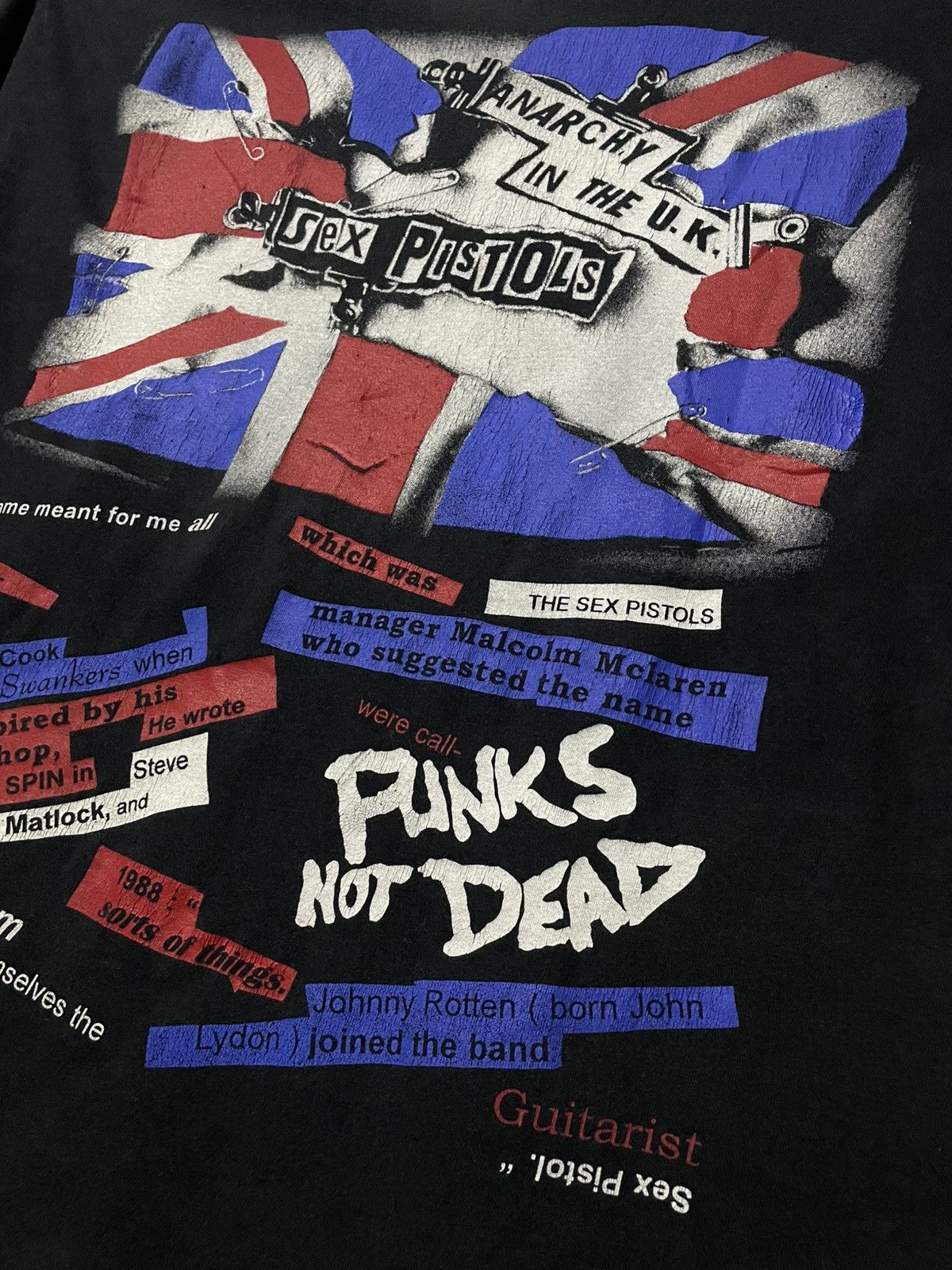 Vintage Vintage Original 90s Sex Pistols Punk Johny Rotten Sunfaded Size US L / EU 52-54 / 3 - 13 Thumbnail