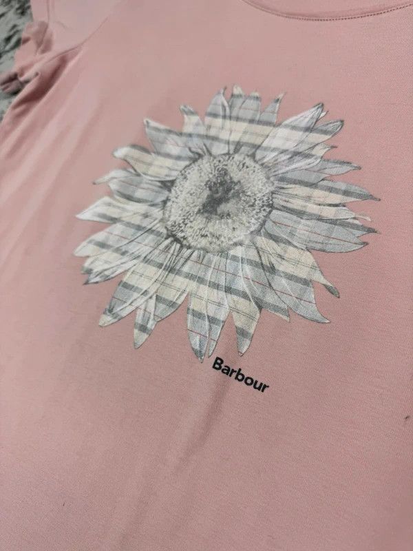 Barbour Barbour pink logo pattern t-shirt 12 L Size L / US 10 / IT 46 - 4 Thumbnail