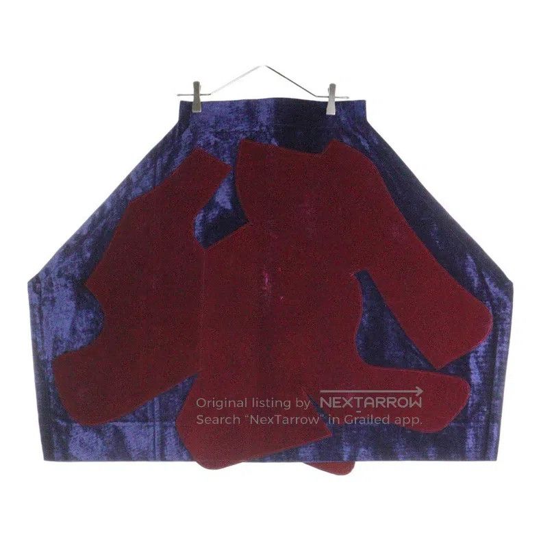 Comme des Garcons Comme des Garcons size XS Red-purple vintage velvet panel Size 23" - 1 Thumbnail