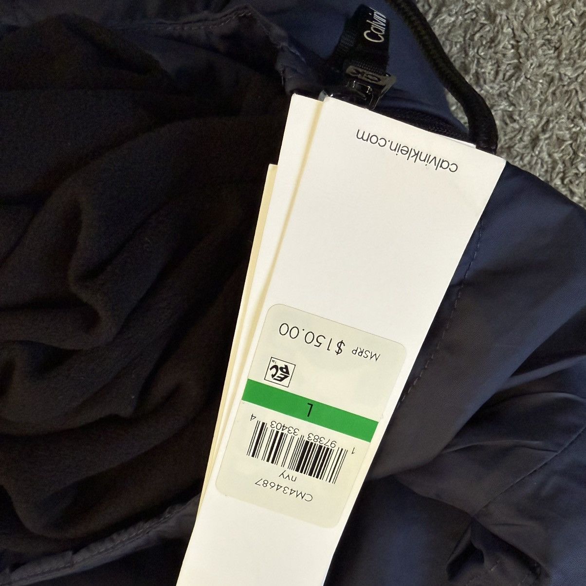 Calvin Klein 🔴Calvin Klein Jacket Size Large Navy Blue Hood Size US L / EU 52-54 / 3 - 10 Thumbnail