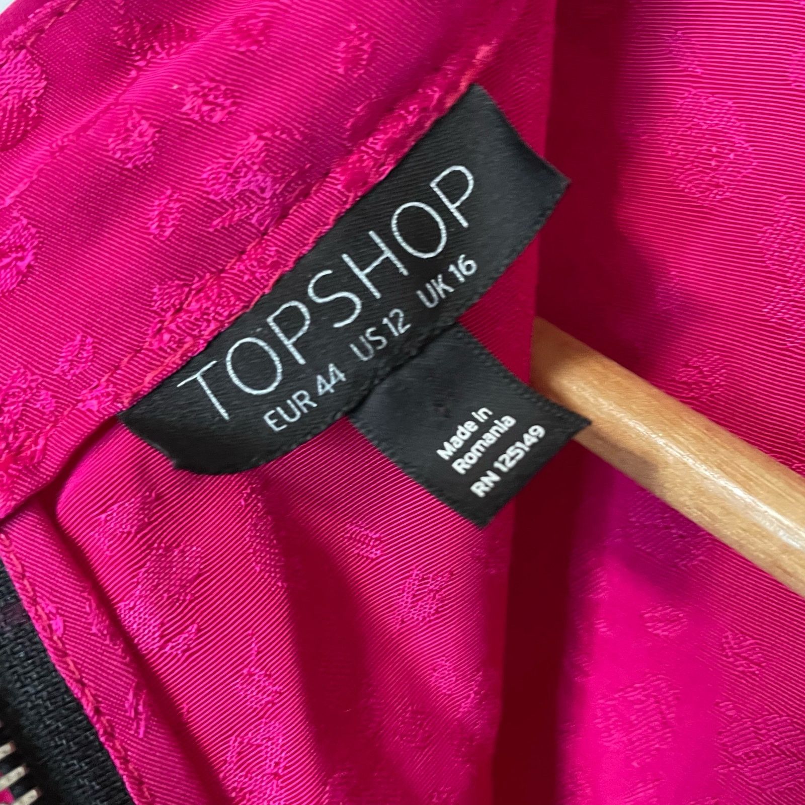 Topshop TopShop Pink Kimono Top 12 Womens Zipper Wide Sleeve Floral Size XL / US 12-14 / IT 48-50 - 5 Thumbnail
