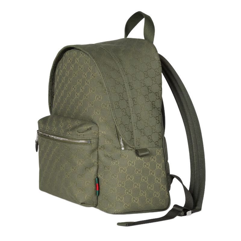 Gucci GUCCI $2800 Forest Green Canvas Medium Backpack New & Authen Size ONE SIZE - 2 Thumbnail